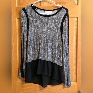 Michael Kors Snakeskin long sleeve blouse size small